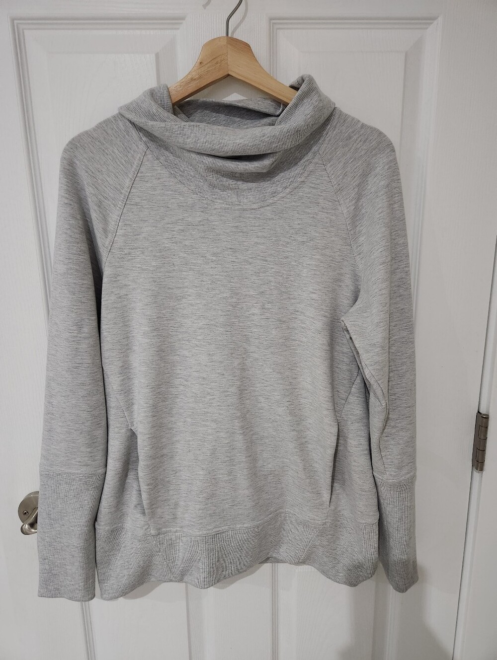 Light Gray Cowl Neck Lululemon Women's Sweater - Size 8